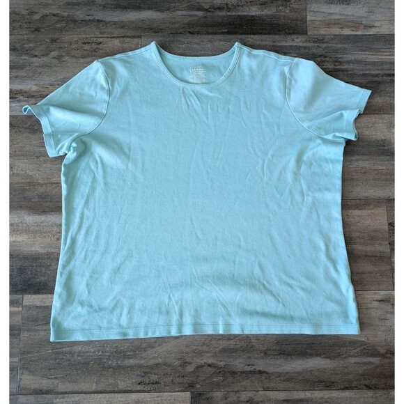 2X L.L.Bean Women's Pima Cotton Crewneck T-Shirts Pink & Green Size XL 207242 - Picture 7 of 11